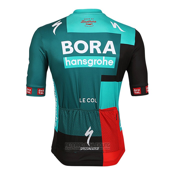 2022 Fahrradbekleidung Bora-Hansgrone Grun Trikot Kurzarm und Tragerhose